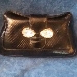 Ashneil black snake skin bag